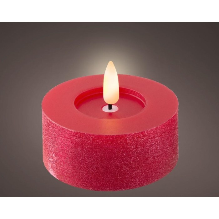 TEALIGHT A LED SET 2 PZ. H.6CM. ROSSO